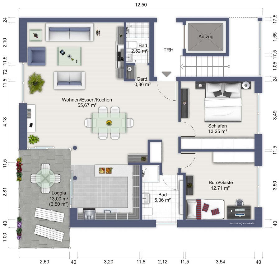 Obergeschosswohnung mieten Hennef VRH-1050-2 immoGrafik