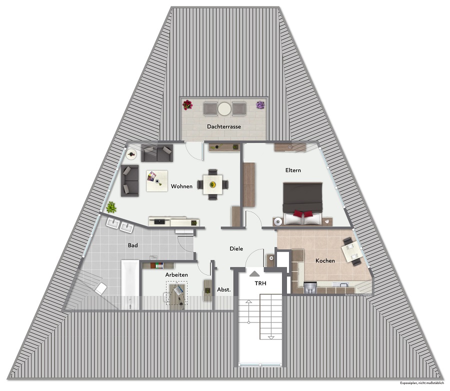 Penthousewohnung mieten Hennef VKH-850  immoGrafik DG