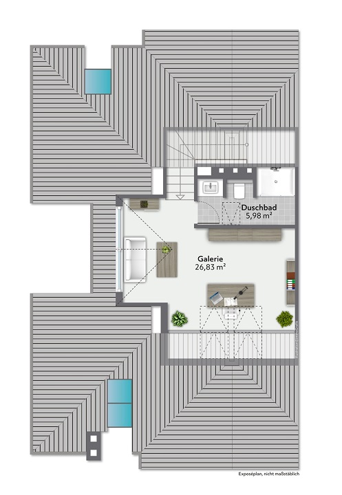 Penthousewohnung mieten im Stadtteil von Hennef VRH-1870 immoGrafik Grundriss 2