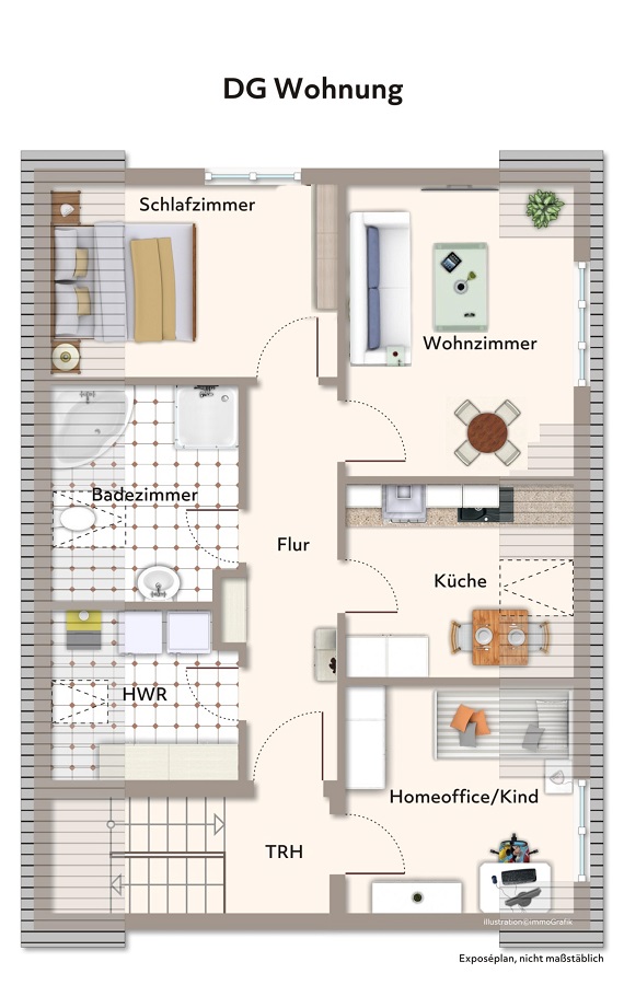 Dachgeschosswohnung mieten im OT von Neustadt Wied VDN-750 ImmoGrafik