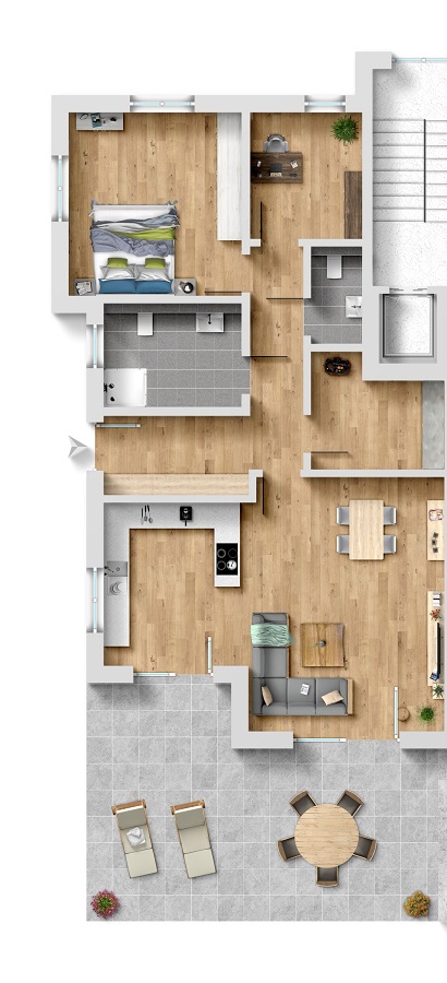 Neubau-Eigentumswohnung im Erdgeschoss kaufen Horhausen - Erstbezug! RBH-373 EG links