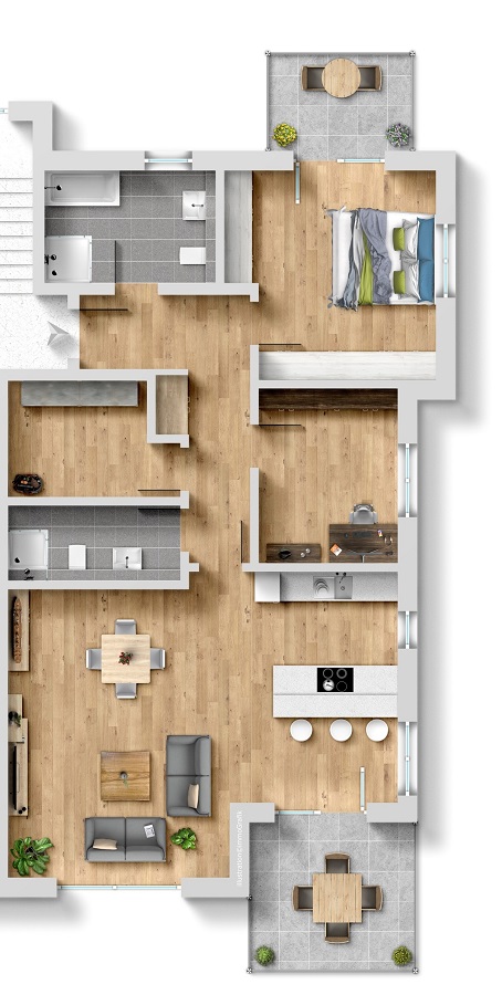 Neubau-Eigentumswohnung im Obergeschoss kaufen Horhausen - Erstbezug! RBH-392 OG rechts einzeln