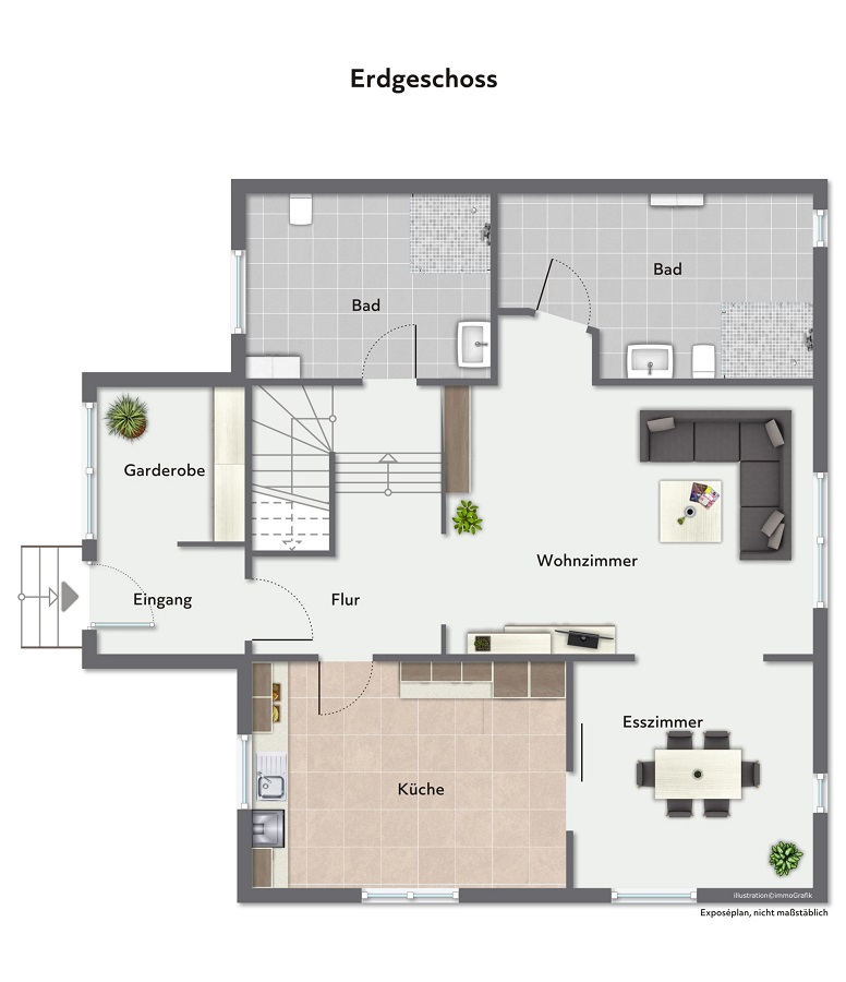 Renoviertes Einfamilienhaus mieten Asbach VBA-1200 immoGrafik-EG
