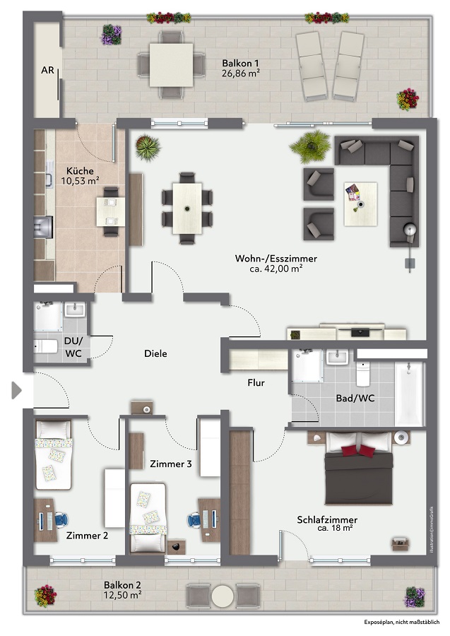 Eigentumswohnung kaufen Bonn Rüngsdorf EHG-457  immoGrafik